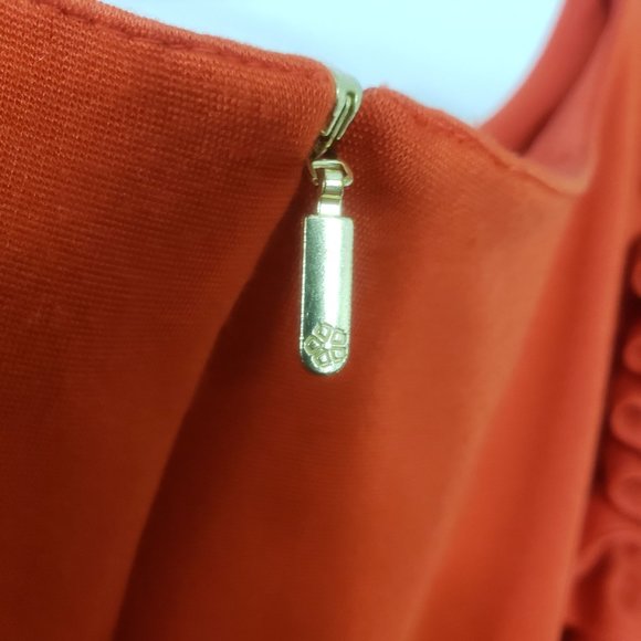 Trina Turk Size 10 Lined Mini Ruffle Zip Back Sleeveless Halter Shift Dress - Picture 11 of 14